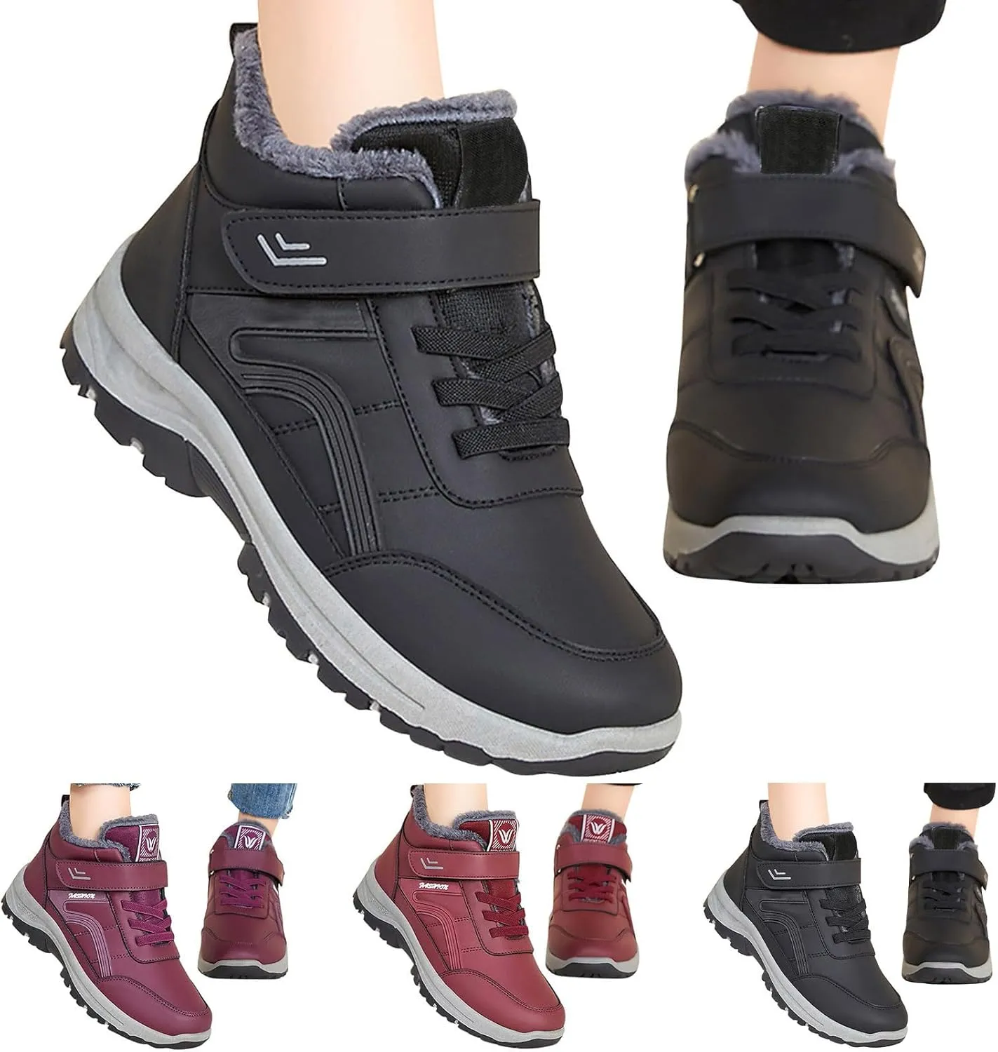 Womens Boots Winter Waterproof Adults Snow Boots Slip On Snow Boots Womens Winter Ankle Boots Ladies Snow Boot Women Short Womens Dress Shoes Men Snow Booties