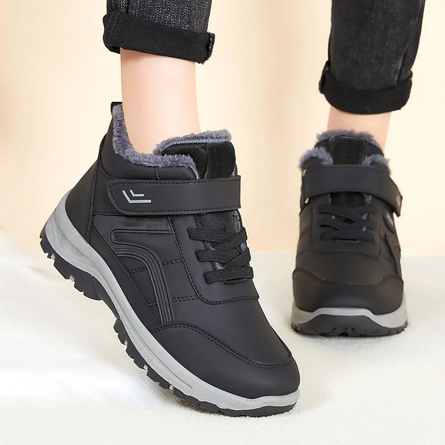 Womens Boots Winter Waterproof Adults Snow Boots Slip On Snow Boots Womens Winter Ankle Boots Ladies Snow Boot Women Short Womens Dress Shoes Men Snow Booties
