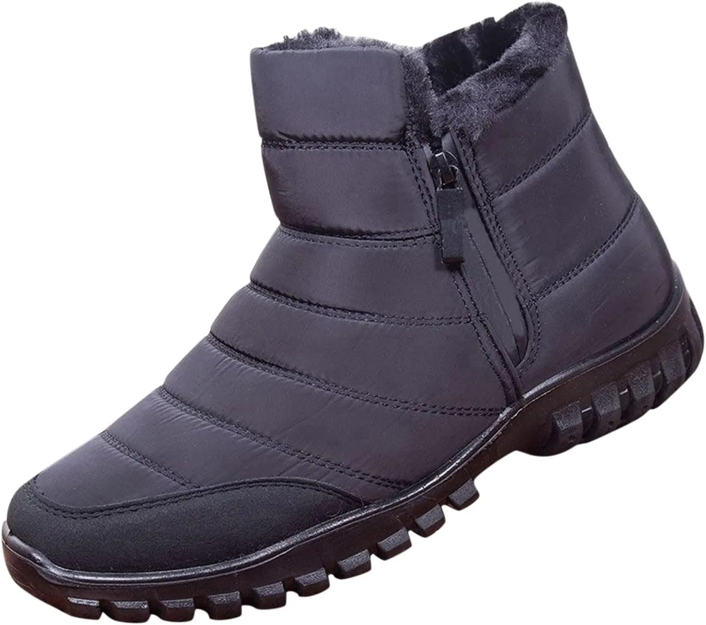 Womens Boots Winter Waterproof Low Snow Boots for Ladies Snow Boots for Women Winter Warm Fur Lined Women's Slip On Winter Boot Chelsea Boots Women Mens Winter Booties