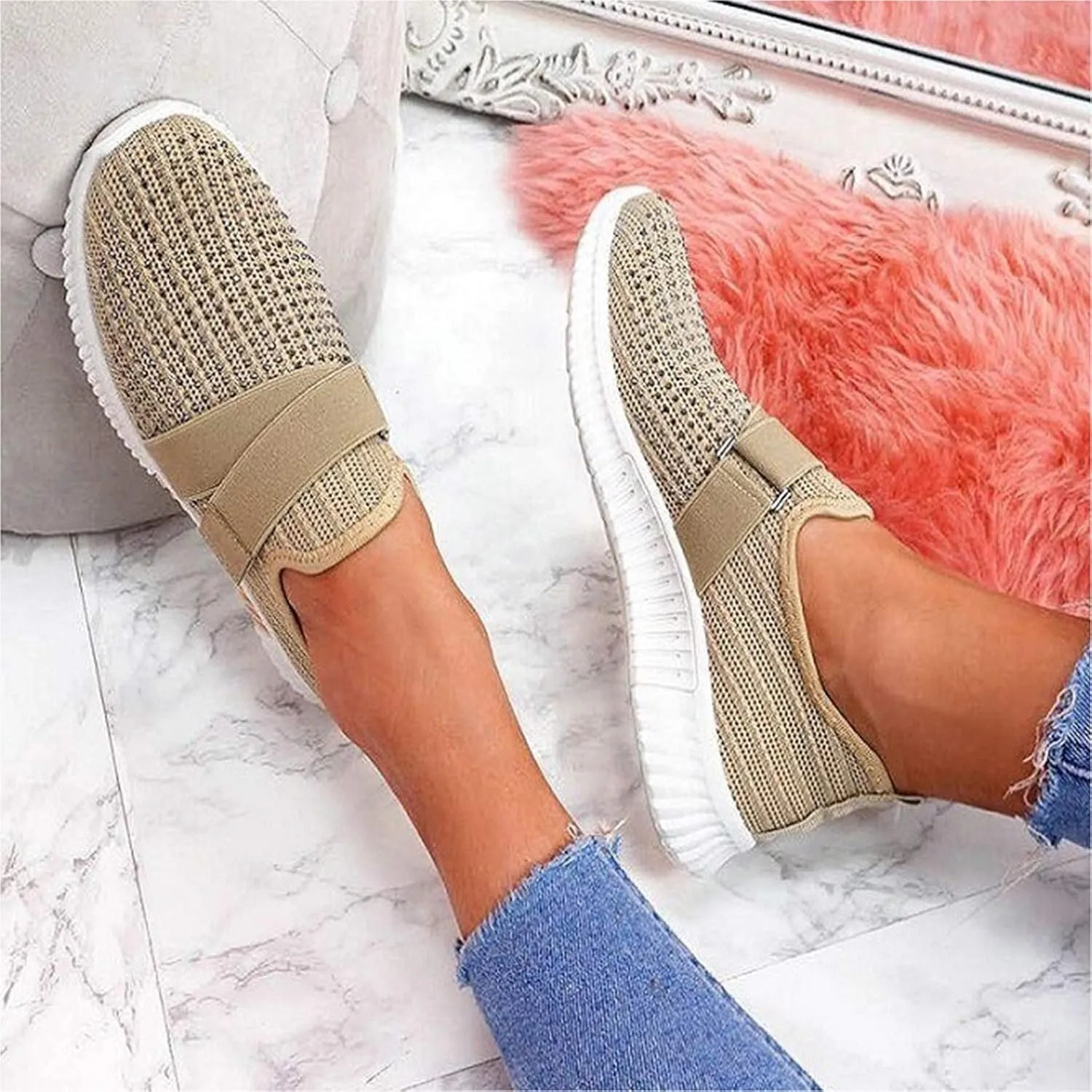 Women's Fashion Sneaker Non Slip Breathable Lightweight Comfortable Lace Up Shoes Running for Men Loafers Womens Shoes Womens Retro Sneakers