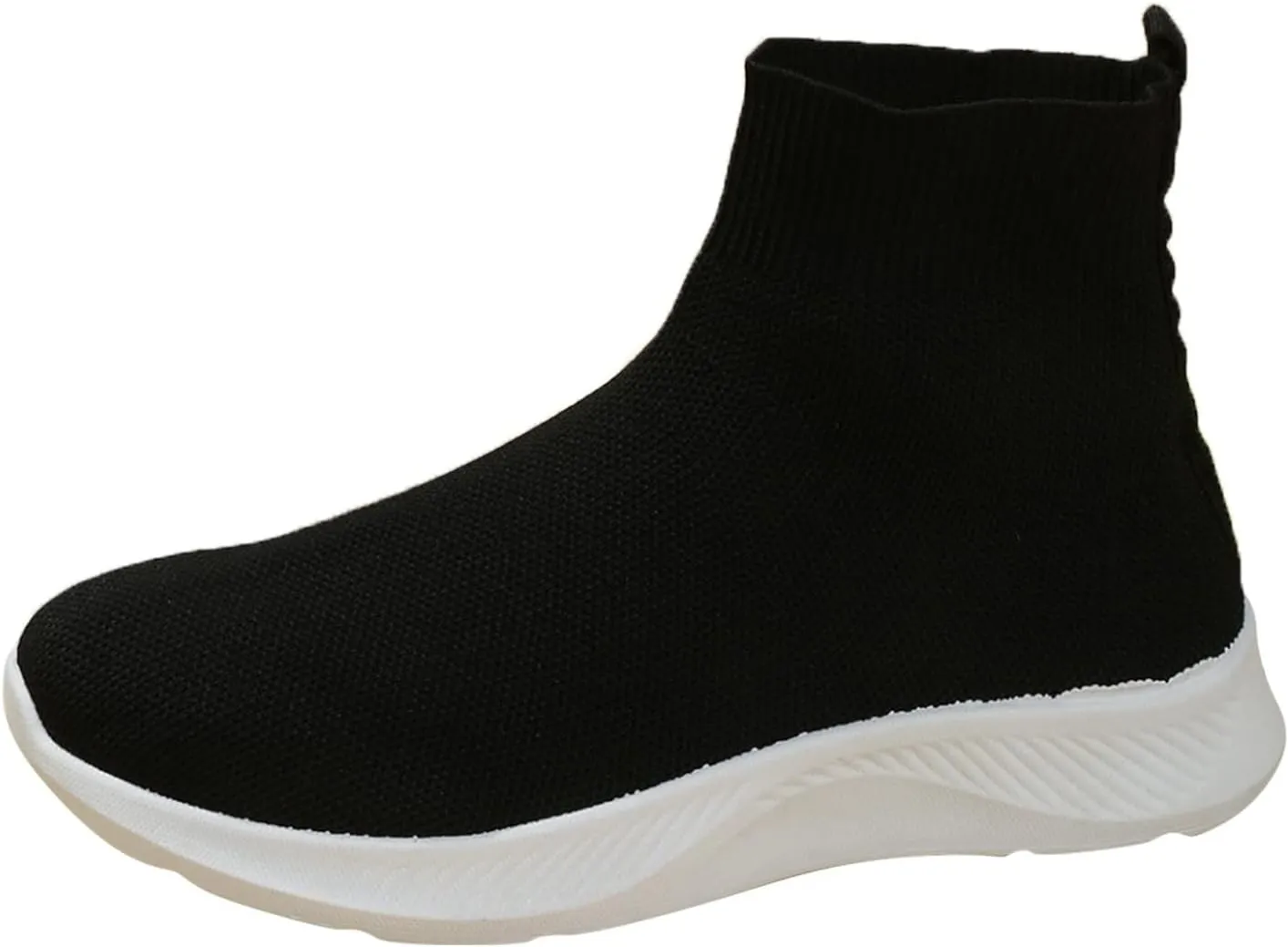 Womens High Top Sneakers Black and White Slip On Shoes for Women 2023 Platform Slip On Sneakers for Women Fashion Chunky Sneakers Women Black Non Slip Work Shoes Womens 7.5 Wide