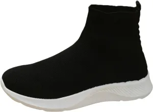Womens High Top Sneakers Black and White Slip On Shoes for Women 2023 Platform Slip On Sneakers for Women Fashion Chunky Sneakers Women Black Non Slip Work Shoes Womens 7.5 Wide