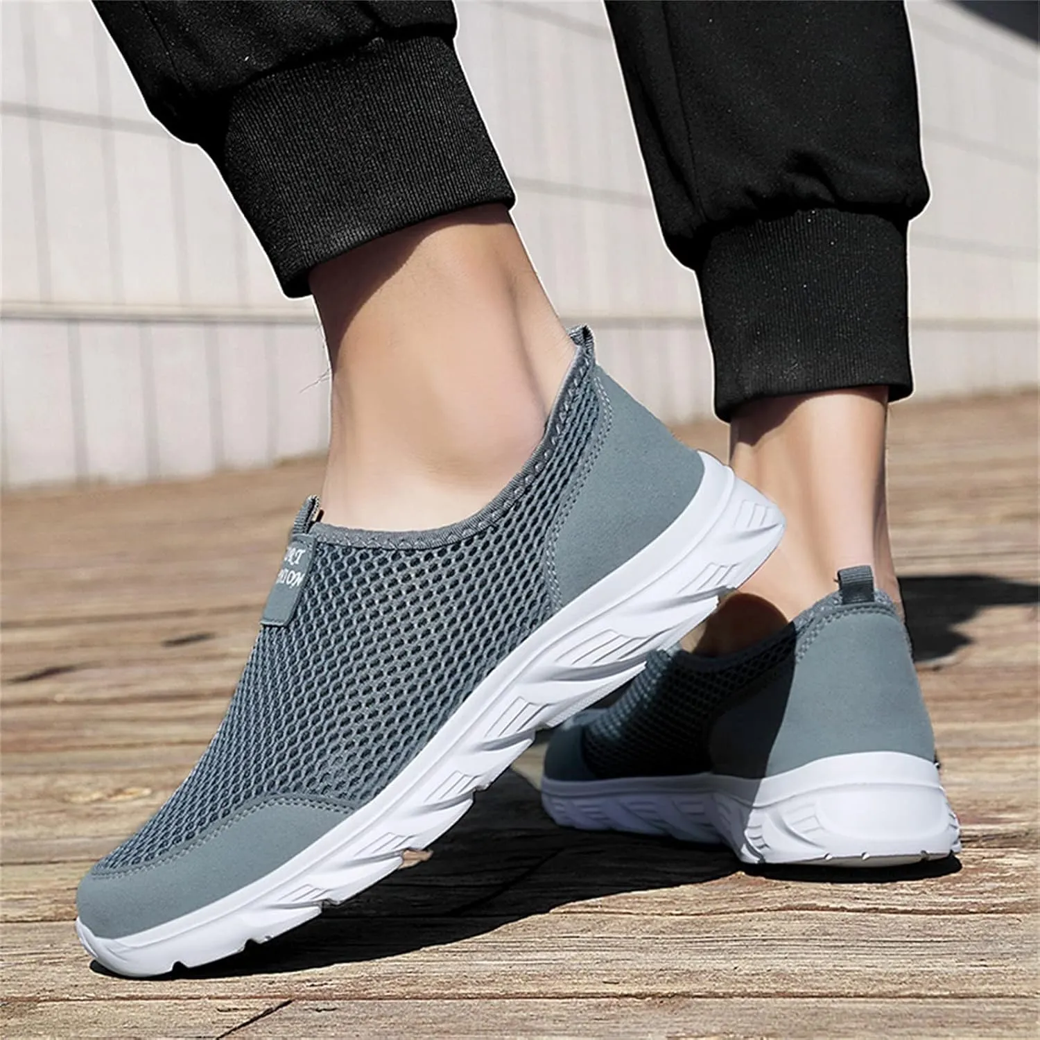 Women's Lightweight Slip On Walking Running Shoes Womens Running Shoes Loafers Casual Black Shoes Wedge Sneakers Slip On Tennis Shoe Trainers Shoe