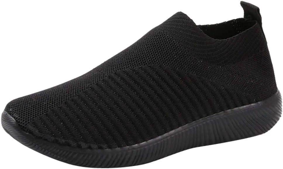 Womens Platform Sneakers Fashion Slip Resistant Nurse Shoes for Women Womens Shoes Casual Fall Boots Womens Shoes Sneakers Slip On Black and White Women's Athletic Shoes
