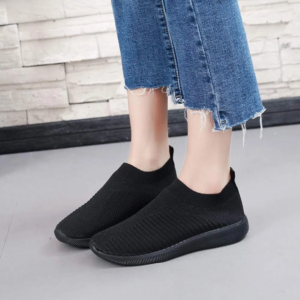 Womens Platform Sneakers Fashion Slip Resistant Nurse Shoes for Women Womens Shoes Casual Fall Boots Womens Shoes Sneakers Slip On Black and White Women's Athletic Shoes