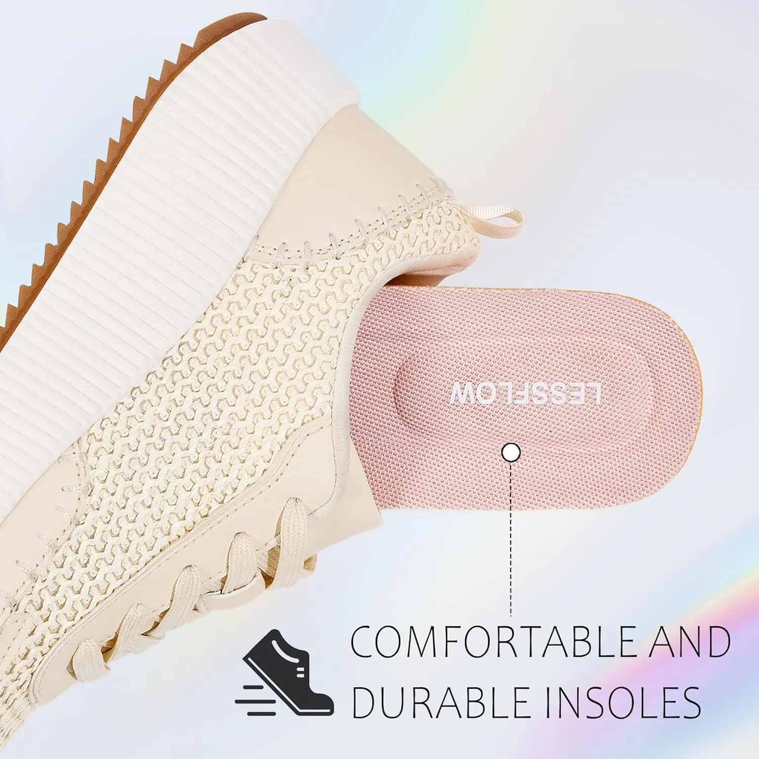 Women's Platform Sneakers Low Top Chunky Retro Braided Walking Shoes Comfortable Lace Up Casual Shoes
