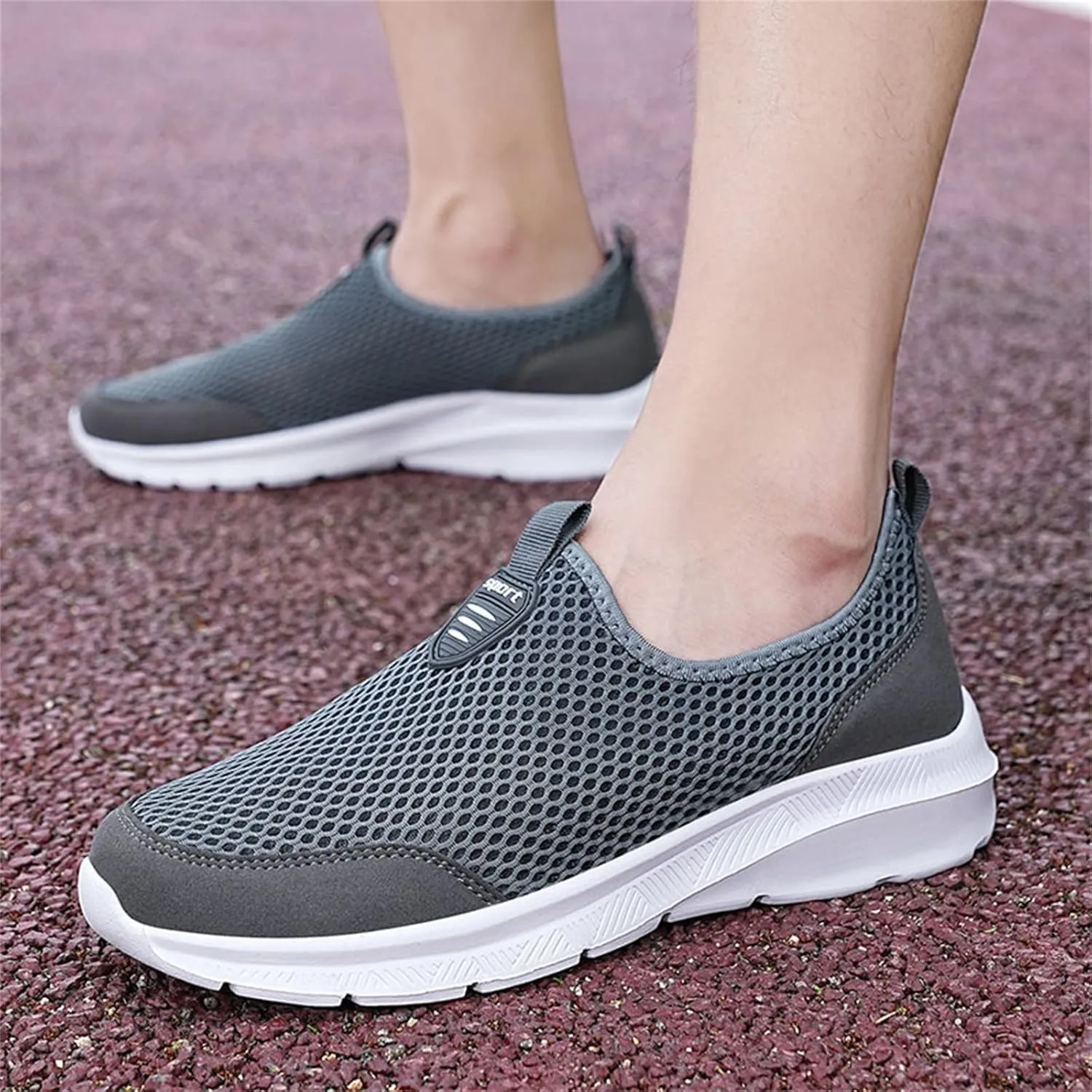 Womens Running Shoes Lightweight Tennis Shoes Non Slip Mens Tennis Shoes Mesh Men's Casual Shoes White Sneakers White Tennis Shoe Loafers Casual Slip On