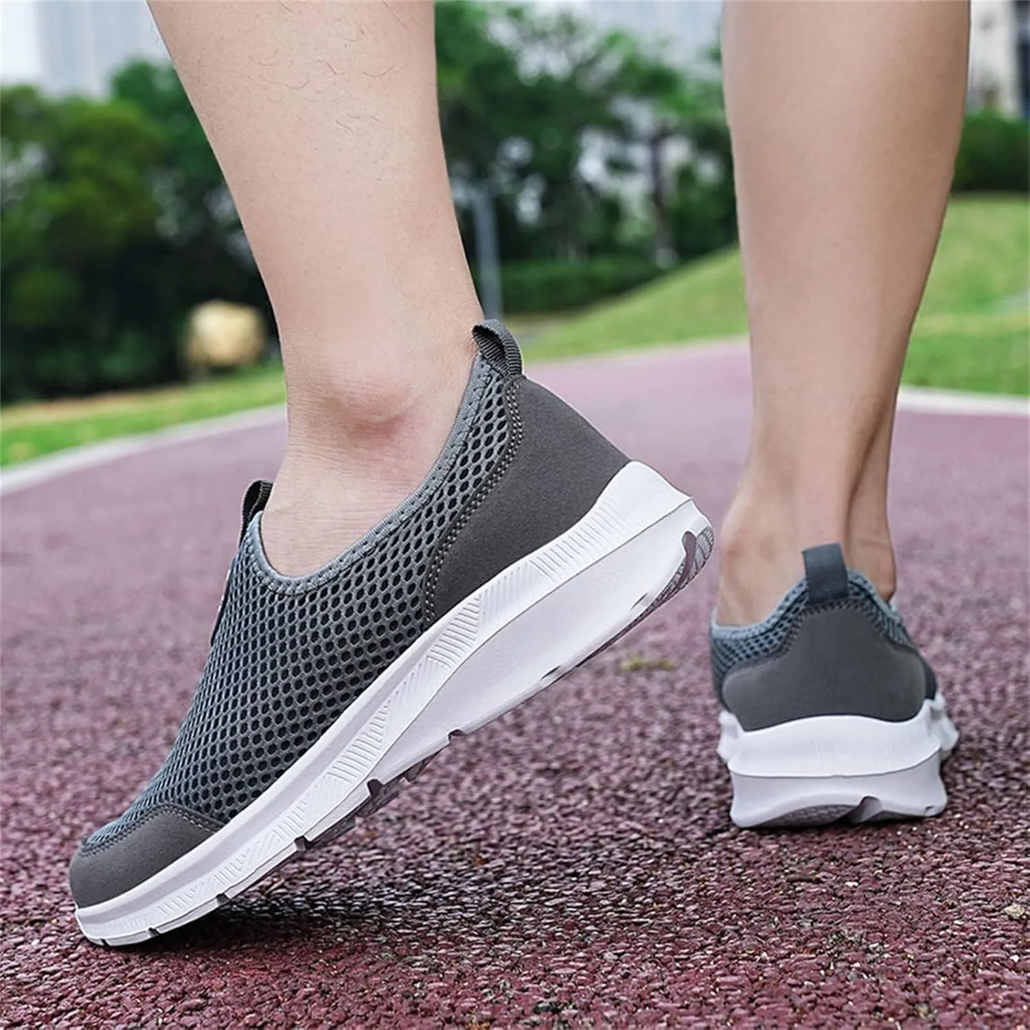 Womens Running Shoes Lightweight Tennis Shoes Non Slip Mens Tennis Shoes Mesh Men's Casual Shoes White Sneakers White Tennis Shoe Loafers Casual Slip On