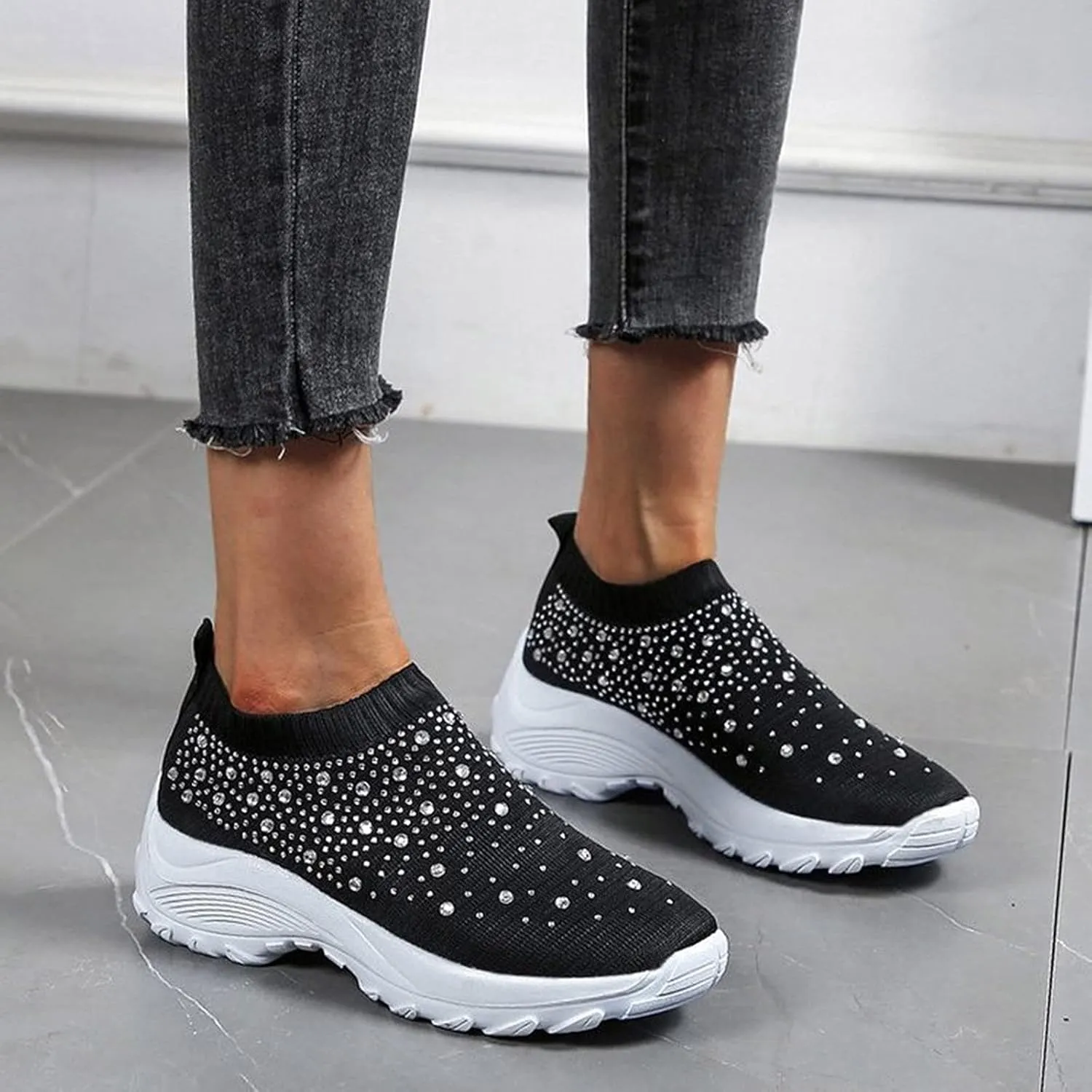 Womens Running Shoes Wide Width Trendy Sneakers for Women 2023 Black Womens Shoes Casual Fall Slip Ons Sneakers for Women Slip Ons Zapatos Plataforma De Mujer Elegantes para Fiestas Negros