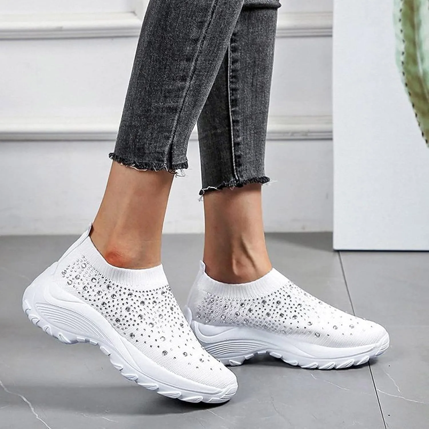 Womens Shoes Sneakers Slip On Zapatillas OrtopéDicas para Caminar De Mujer Women Shoes Sneakers White Tennis Shoes Womens Walking Wine Red Zapatos OrtopéDicos De Vestir De Piel para Mujer