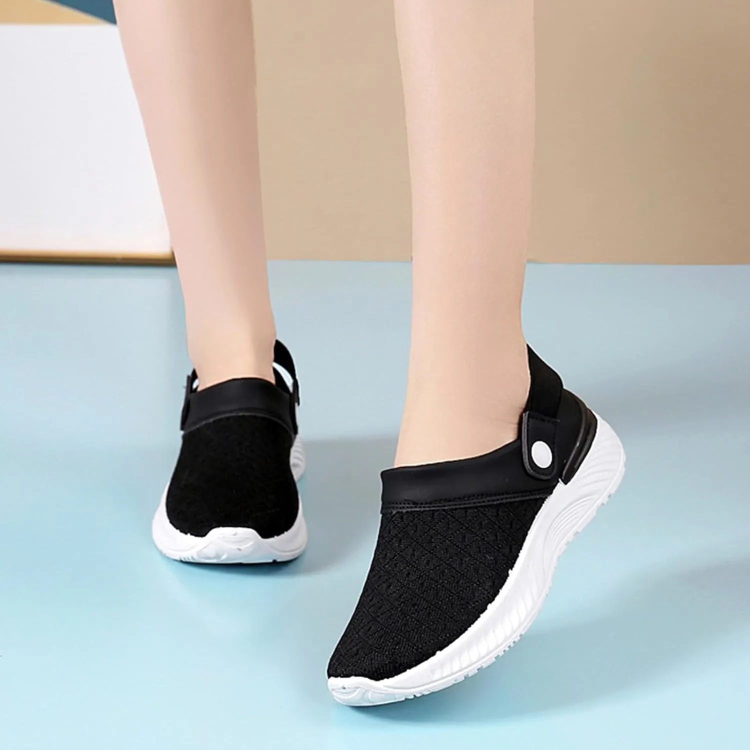 Women's Slip-on Mule Sneakers Lightweight Slip On Shoes Women Lether Men's Shoes Casual Women Shoes Sneakers Red Tennis Shoe Loafers Casual Slip On