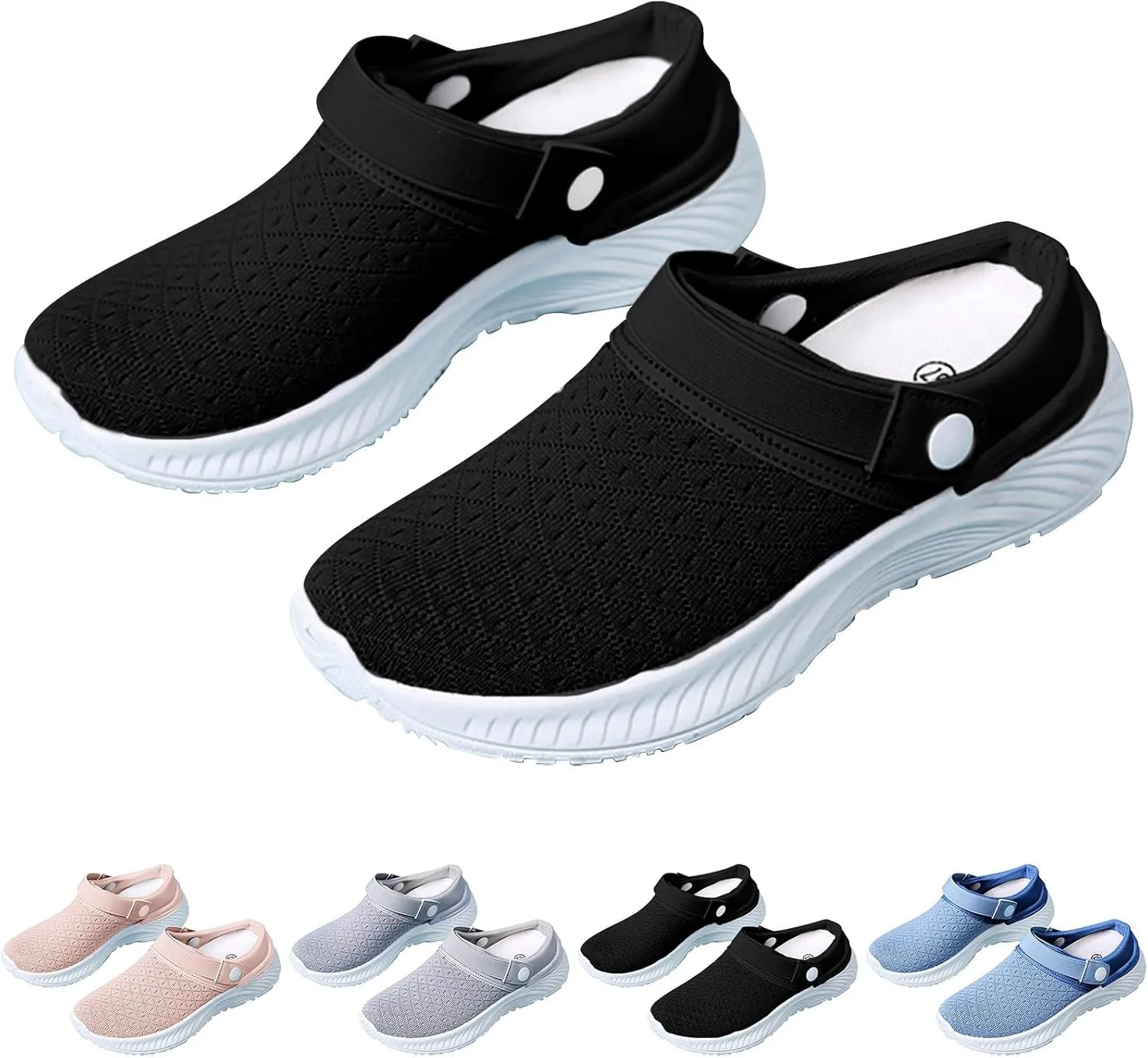 Women's Slip-on Mule Sneakers Lightweight Slip On Shoes Women Lether Men's Shoes Casual Women Shoes Sneakers Red Tennis Shoe Loafers Casual Slip On