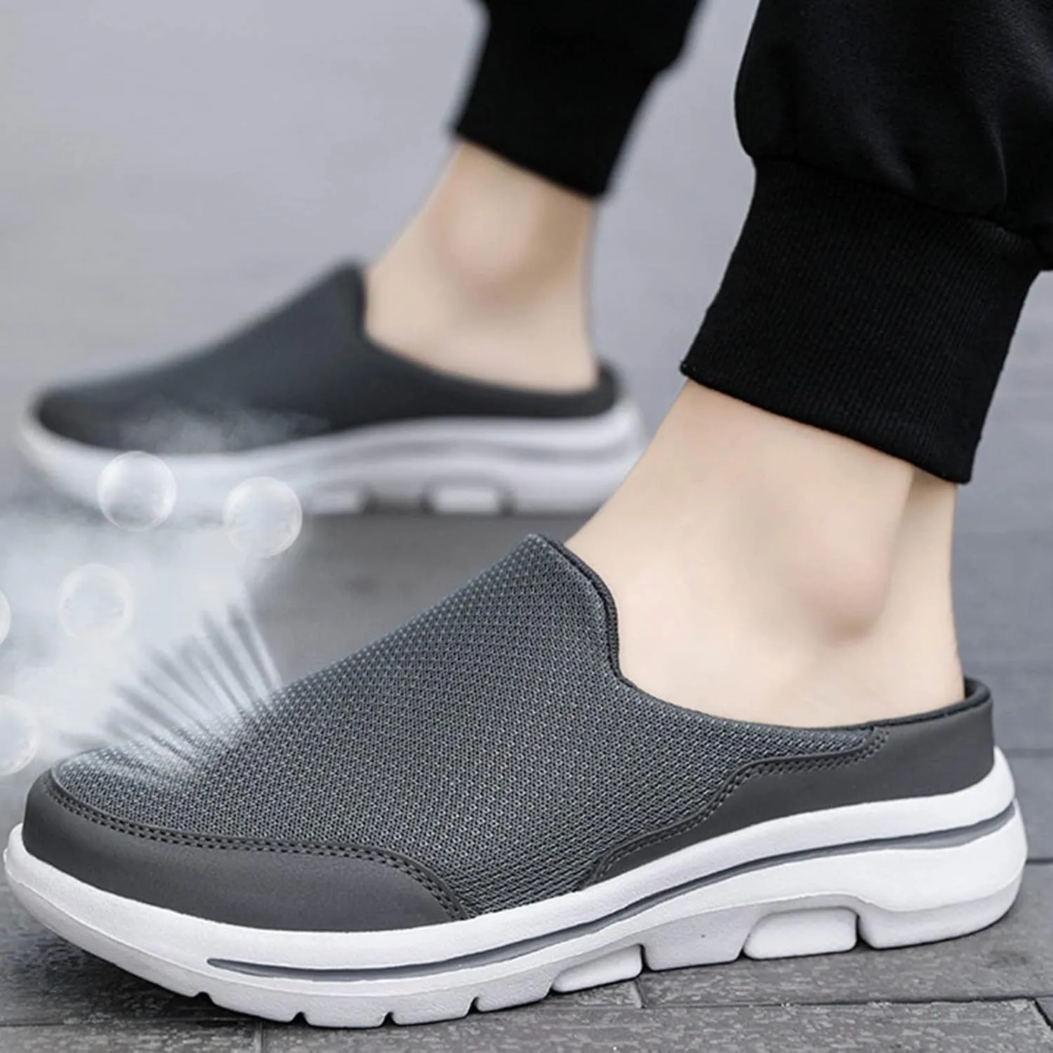 Women's Slip-on Mule Sneakers Lightweight Slip On Shoes Women Lether Men's Shoes Casual Women Shoes Sneakers Red Tennis Shoe Loafers Casual Slip On