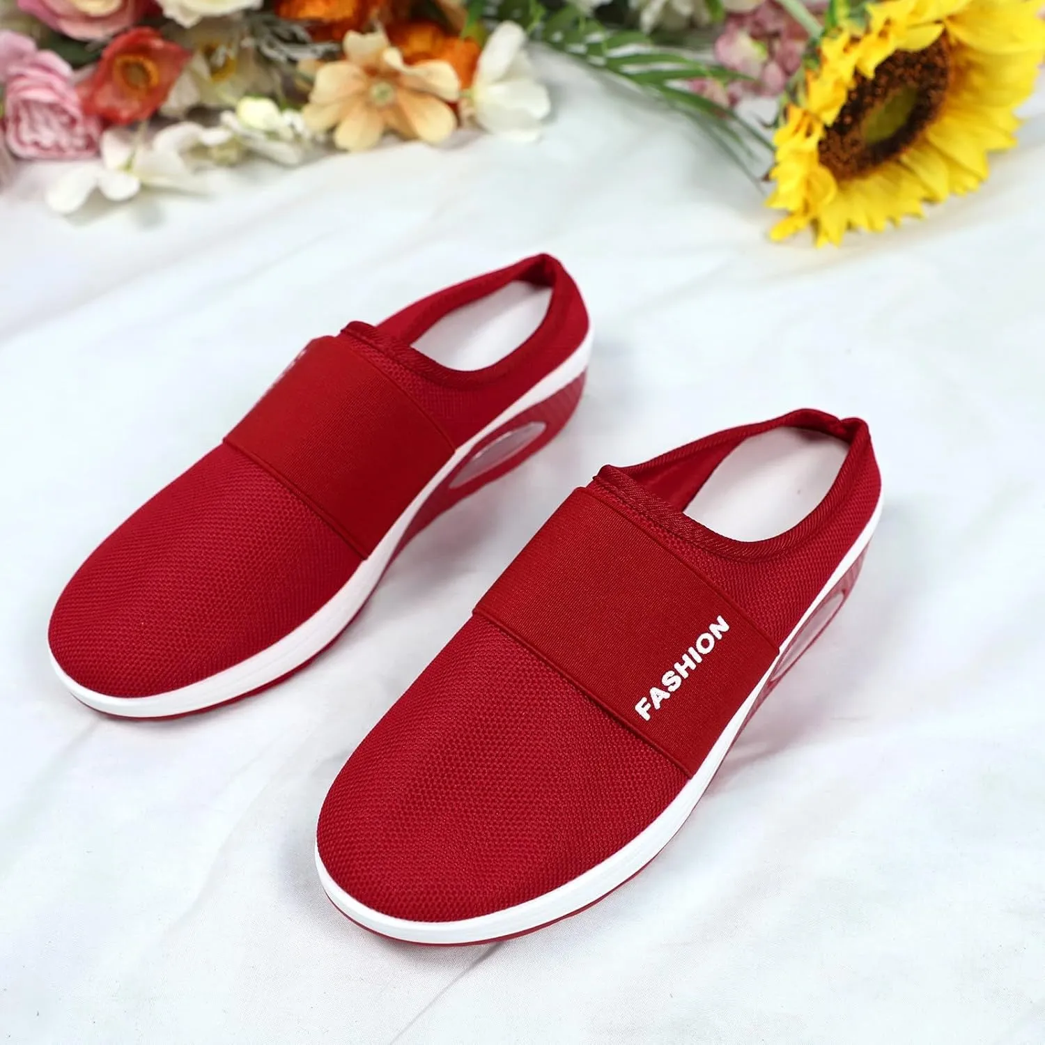 Women's Slip-on Mule Sneakers Lightweight Tennis Shoes Men Dressy Slip On Shoes Casual Shoes Sneakers Brown Tennis Shoe Loafers Casual Slip On