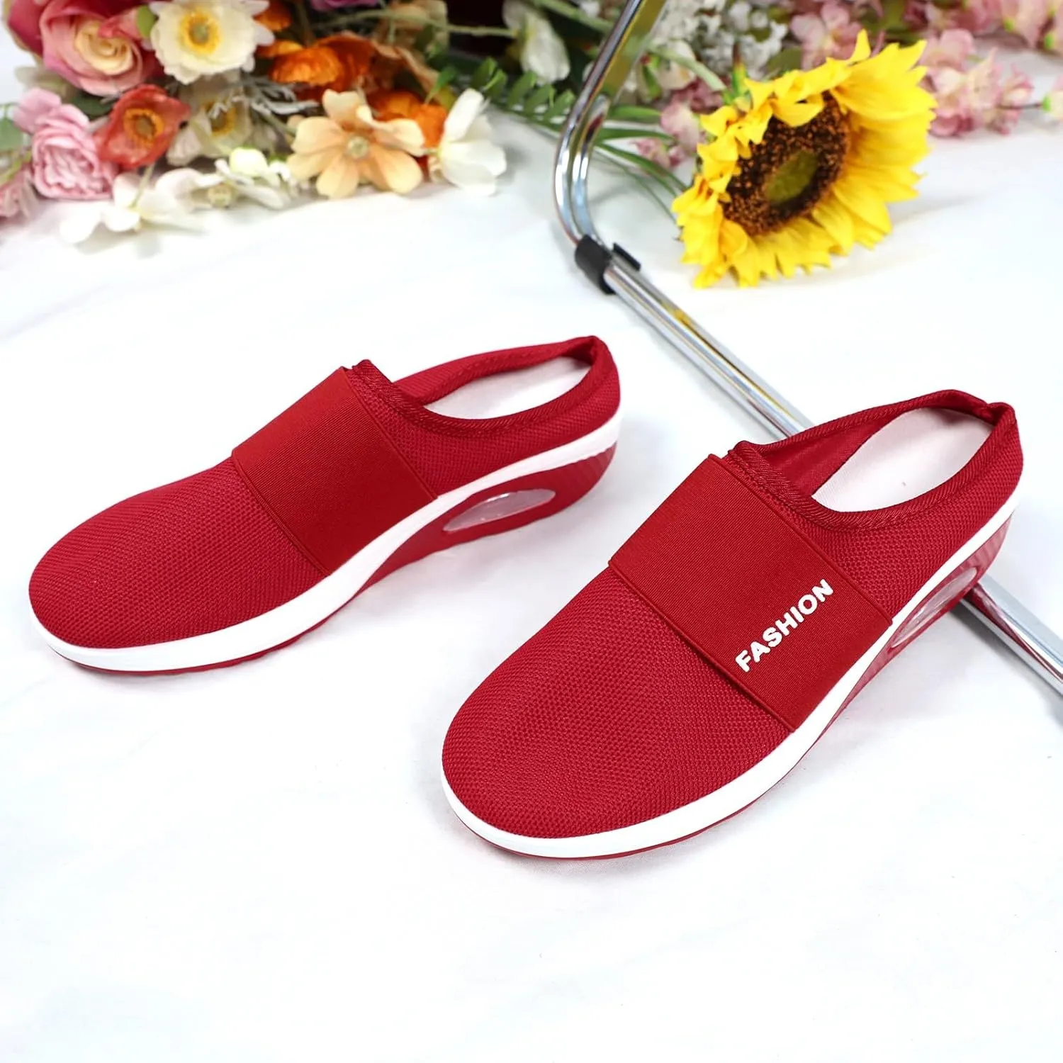 Women's Slip-on Mule Sneakers Lightweight Tennis Shoes Men Dressy Slip On Shoes Casual Shoes Sneakers Brown Tennis Shoe Loafers Casual Slip On