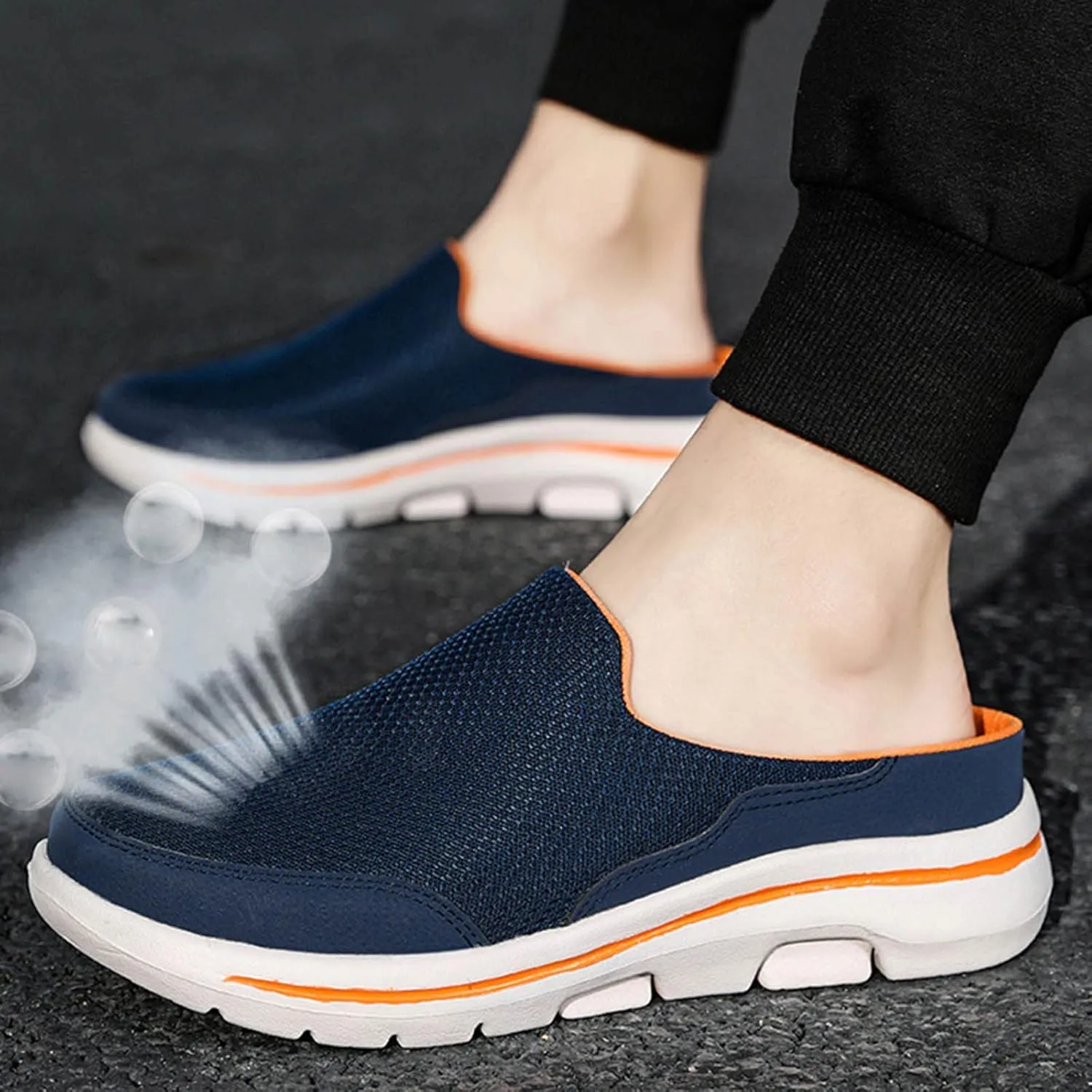 Women's Slip-on Mule Sneakers Lightweight Womens Tennis Shoes Wide Feet Casual Slip On Shoes Wedge Sneakers Brown Tennis Shoe Loafers Casual Slip On