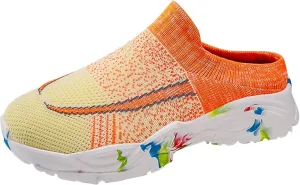 Women's Slip-On Orthopedic Arch Support Backless Mens Running Shoes Wide Men Casual Shoes Brown Sneakers Slip On Tennis Shoe Loafers Casual Slip On