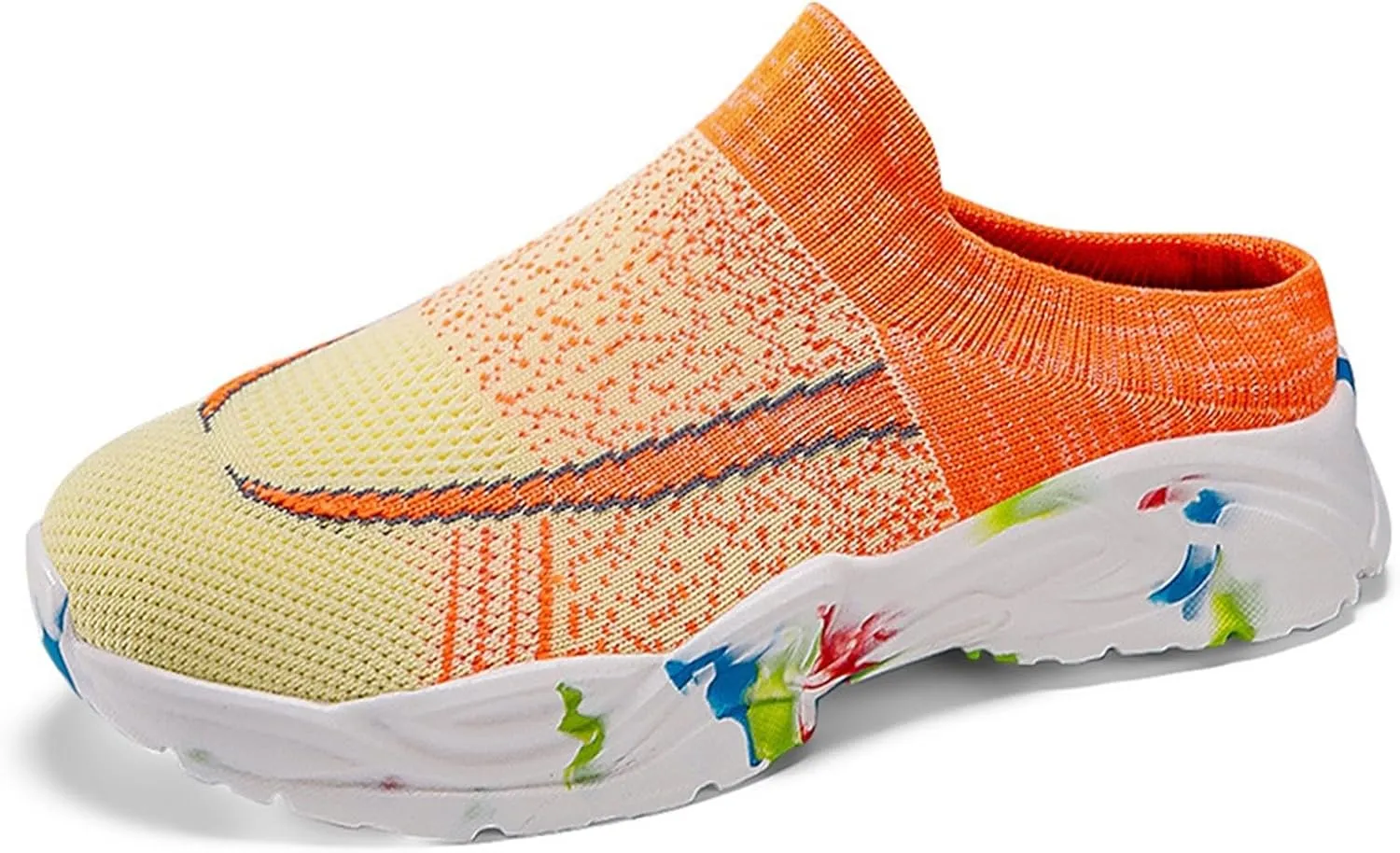 Women's Slip-On Orthopedic Arch Support Backless Mens Running Shoes Wide Men Casual Shoes Brown Sneakers Slip On Tennis Shoe Loafers Casual Slip On
