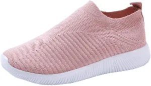 Womens Slip On Walking Shoes Non Slip Running Shoes Non Slip Work Shoes Women Comfort Men Shoes Casual Slip On Sneakers Red Tennis Shoe Loafers Casual Slip On