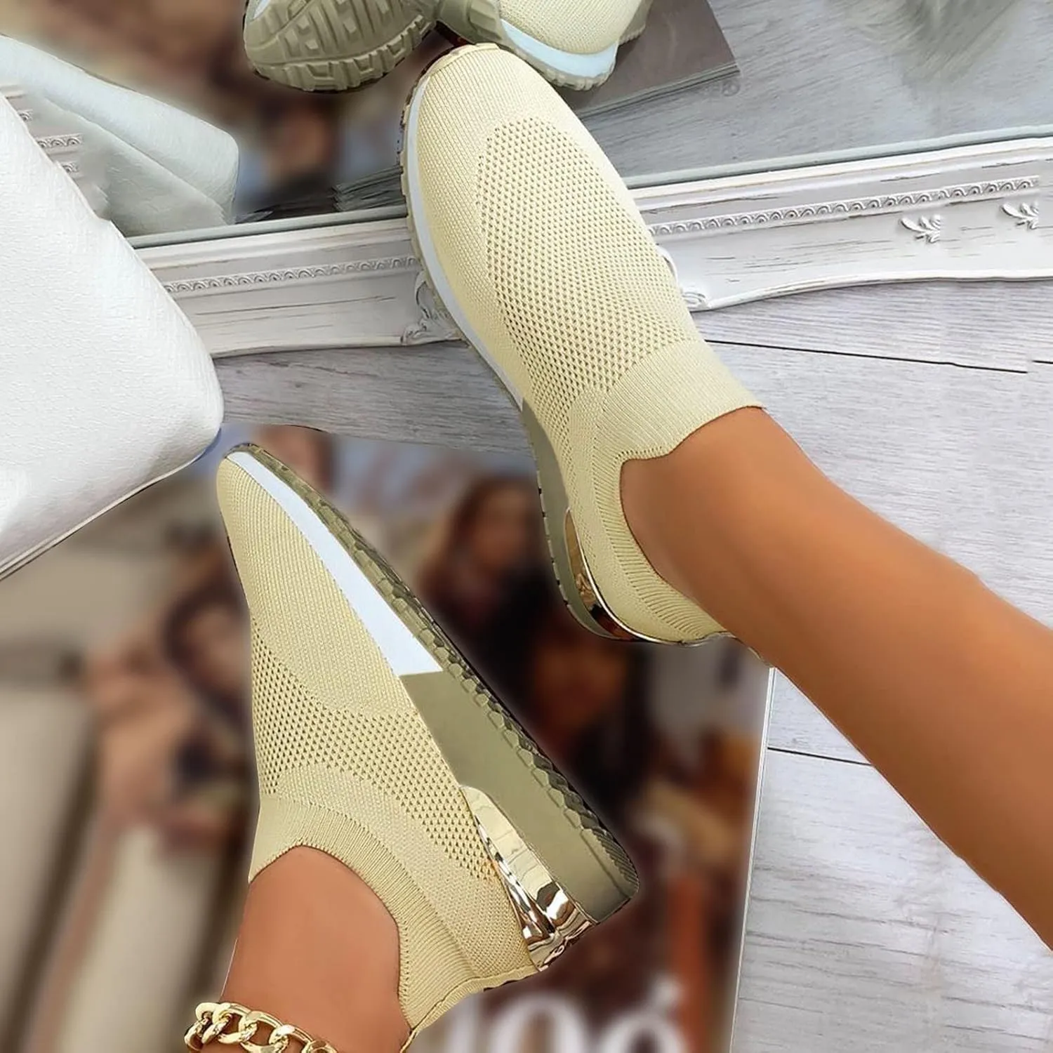 Womens Slip On Walking Shoes Non Slip Running Shoes Tennis Shoes Womens Dressy Casual Black Shoes Women Shoes Sneakers Slip On Tennis Shoe Casual Loafers