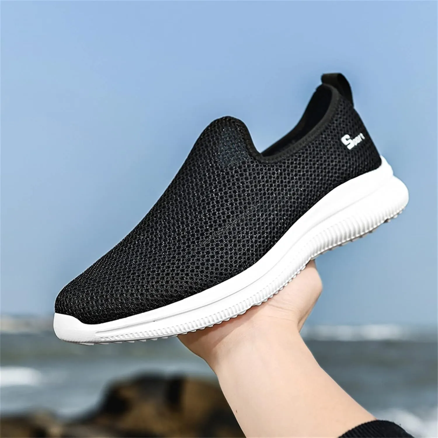 Women's Slip On Walking Shoes Running Comfortable Slip On Shoes Women Lightweight Casual Shoes Slip On Walking Sneakers Black Tennis Shoe Trainers Shoe