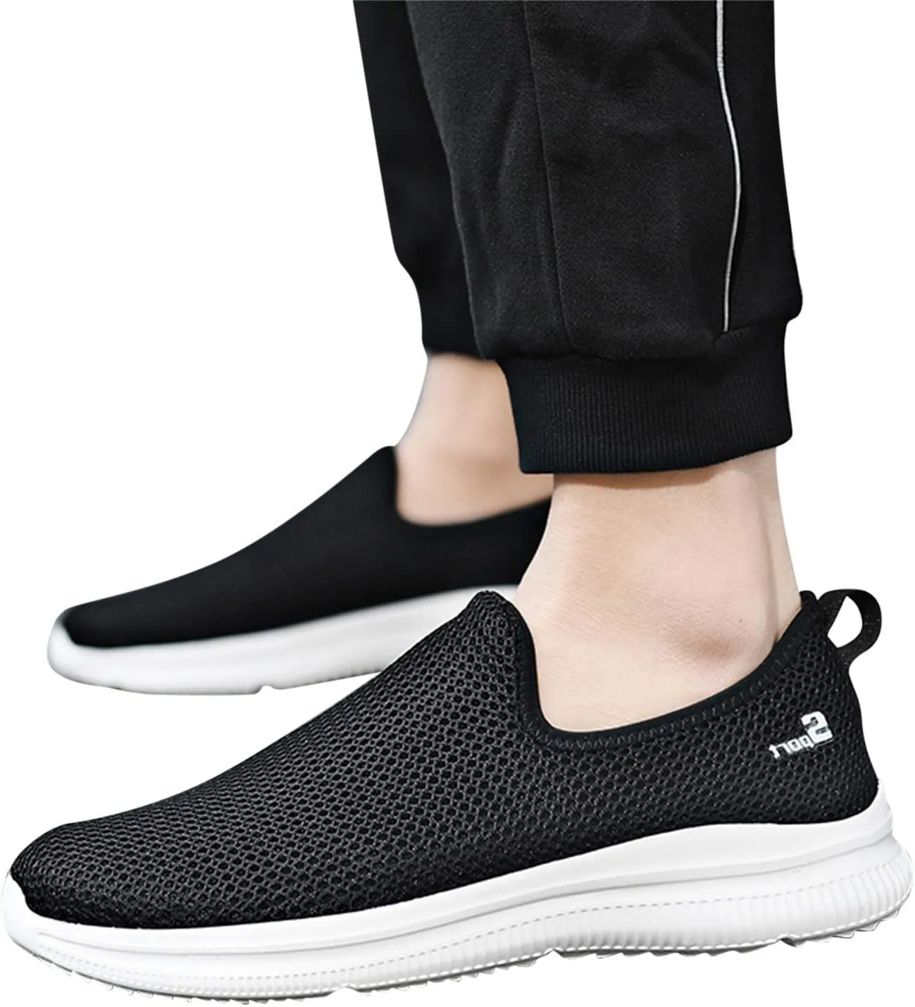 Women's Slip On Walking Shoes Running Comfortable Slip On Shoes Women Lightweight Casual Shoes Slip On Walking Sneakers Black Tennis Shoe Trainers Shoe