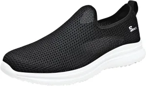Women's Slip On Walking Shoes Running Comfortable Slip On Shoes Women Lightweight Casual Shoes Slip On Walking Sneakers Black Tennis Shoe Trainers Shoe