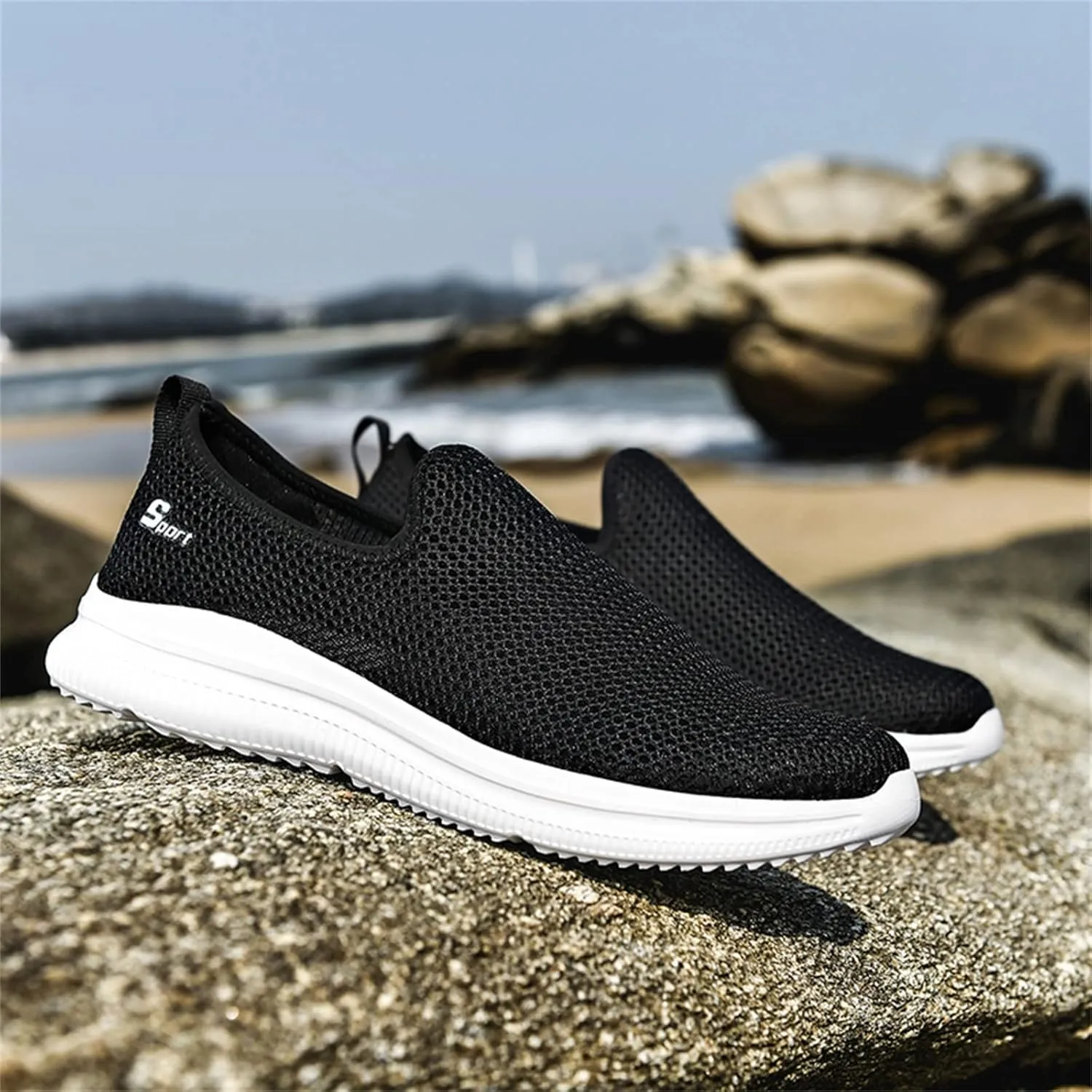 Women's Slip On Walking Shoes Running Comfortable Slip On Shoes Women Lightweight Casual Shoes Slip On Walking Sneakers Black Tennis Shoe Trainers Shoe