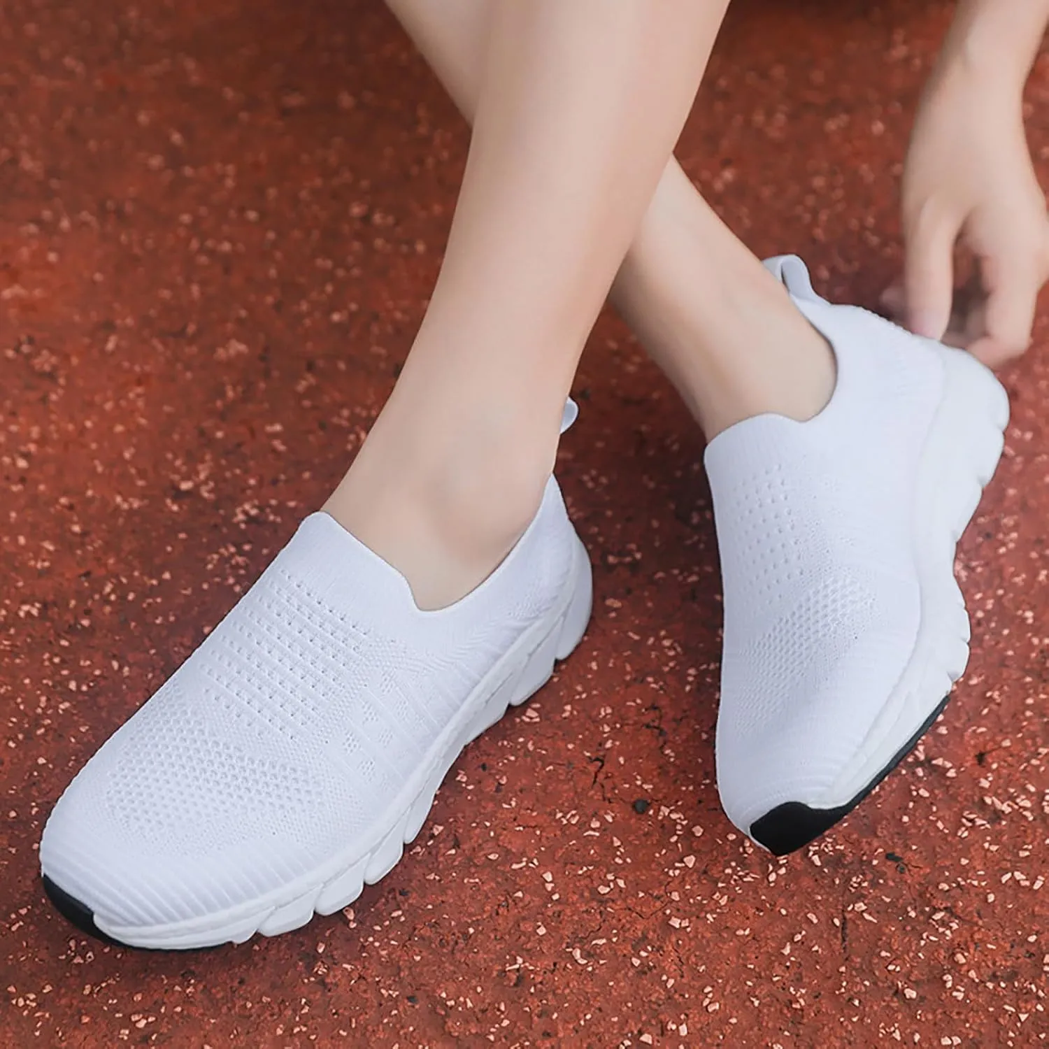 Women's Slip On Walking Shoes Running Comfortable Slip On Shoes Women Lightweight Casual Shoes Slip On Walking Sneakers Black Tennis Shoe Trainers Shoe