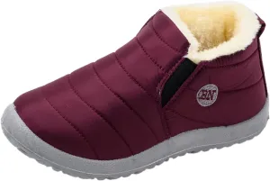 Womens Snow Boots Black Snow Boots for Ladies Indoor Outdoor Womens Winter Snow Boots Women Ankle Booties Womens Winter Boot Slip On Black Boots for Women Mens Snow Booties
