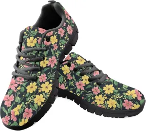 Women's Sports Trainer Running Shoes Causal Travel Sneaker Walking Low Heel Lace up Breathable Flexible Shoe
