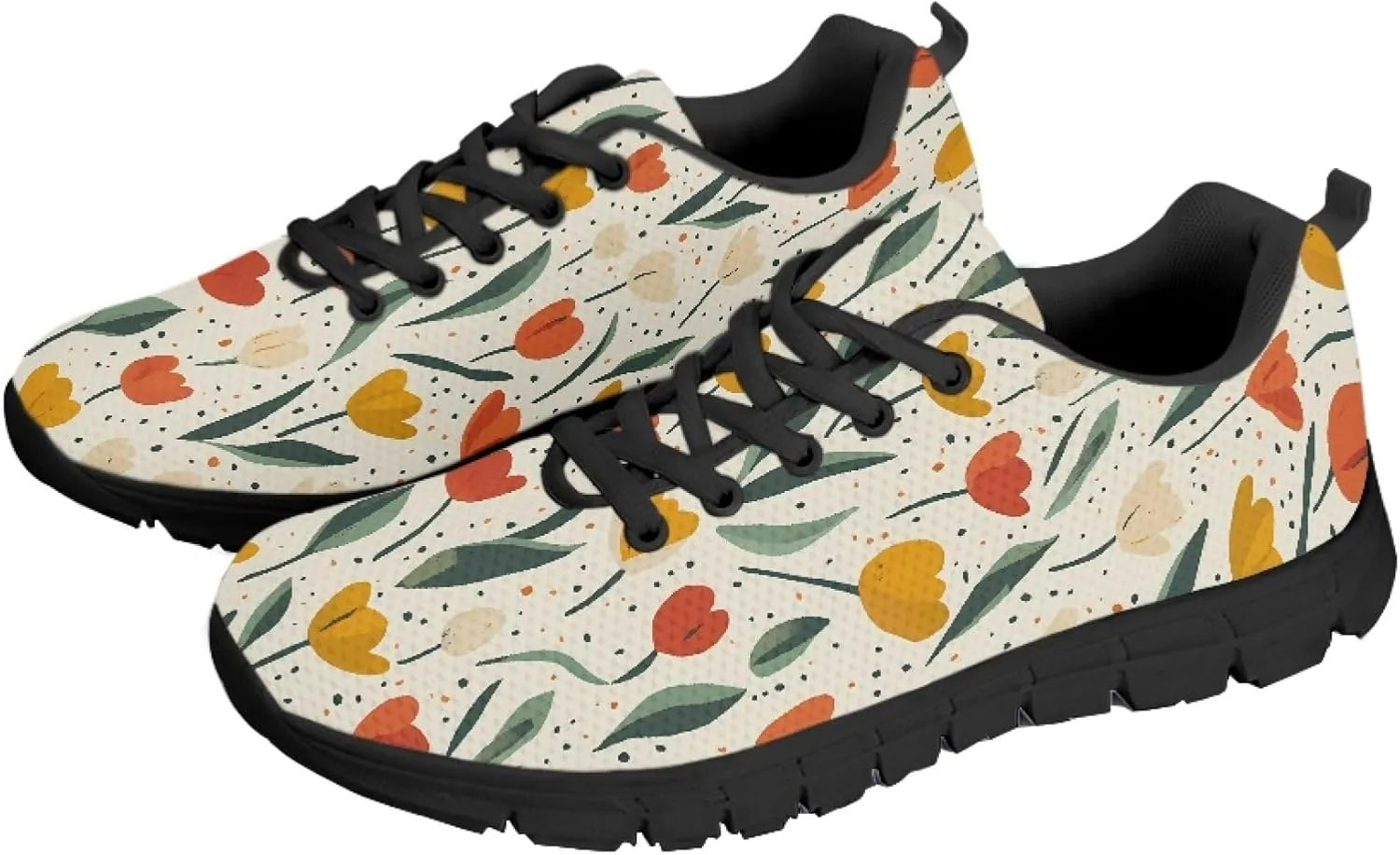Womens Sports Trainer Running Shoes for Teens Causal Travel Sneaker Walking Low Heel Lace up Breathable Flexible