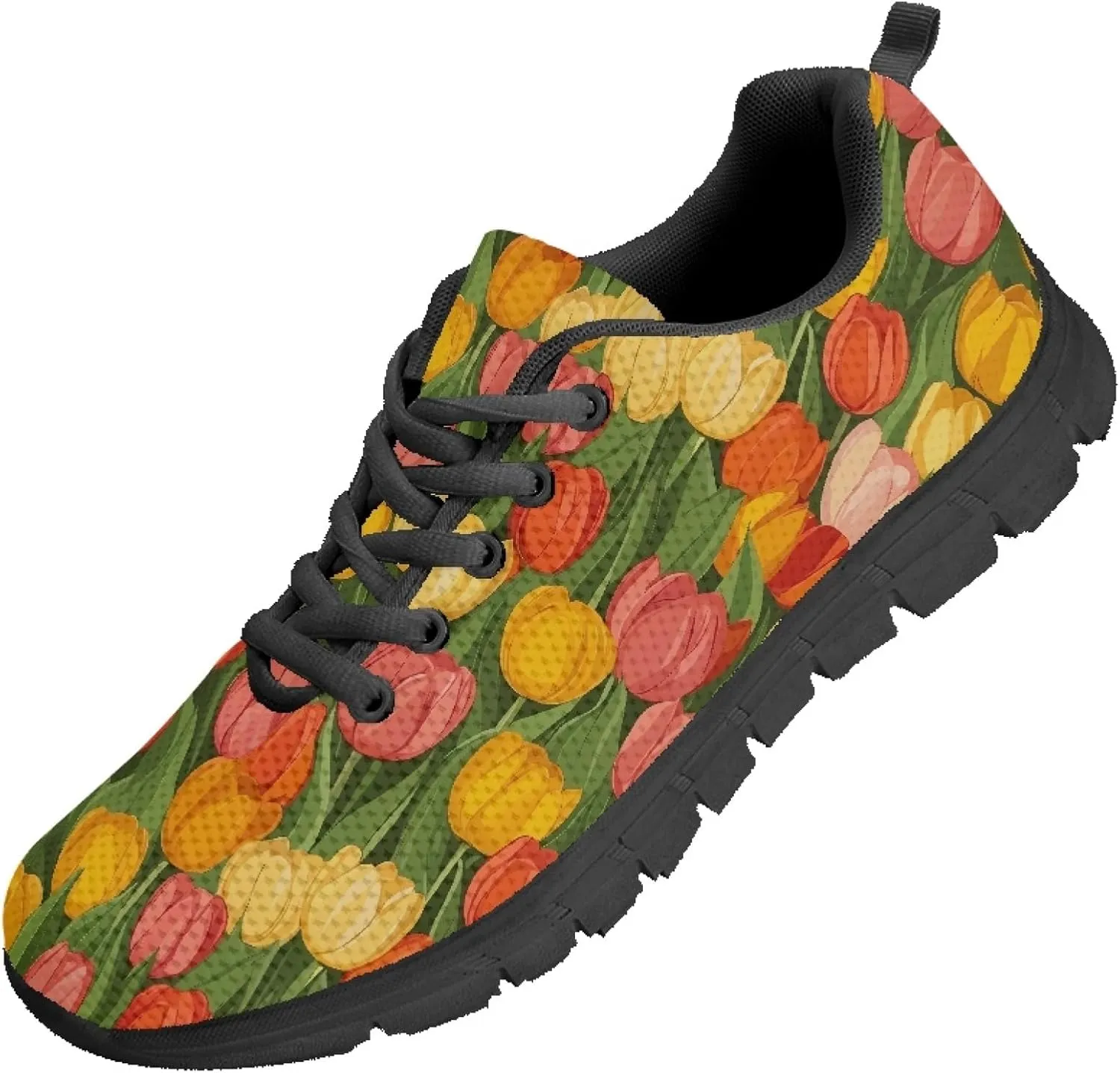 Womens Sports Trainer Running Shoes for Teens Causal Travel Sneaker Walking Low Heel Lace up Breathable Flexible