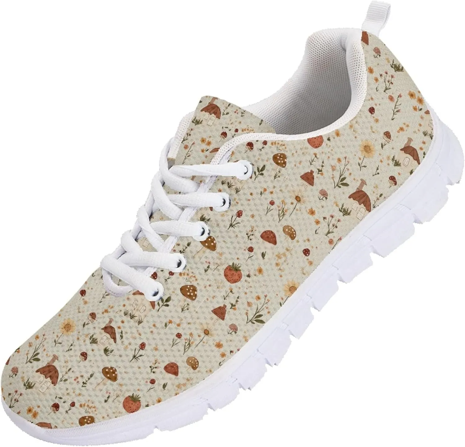 Womens Sports Trainer Running Sneakers Girls Causal Travel Shoes Outdoor Walking Low Heel Lace up Shoe Breathable Flexible for Lady