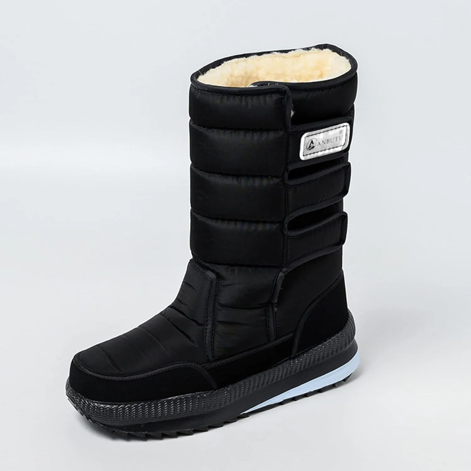 Womens Winter Boots Ankle Adults Slip On Waterproof Boots Womens Snow Boots Winter Shoes Warm Fur Lined Slip On Winter Boot Women Work Boots for Men Men's Winter Booties