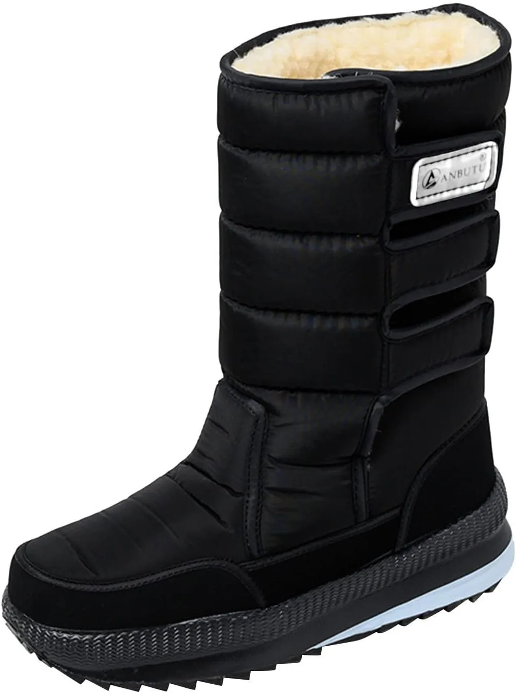 Womens Winter Boots Ankle Adults Slip On Waterproof Boots Womens Snow Boots Winter Shoes Warm Fur Lined Slip On Winter Boot Women Work Boots for Men Men's Winter Booties