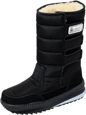 Womens Winter Boots Ankle Adults Slip On Waterproof Boots Womens Snow Boots Winter Shoes Warm Fur Lined Slip On Winter Boot Women Work Boots for Men Men's Winter Booties