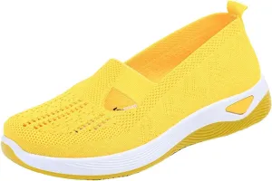 Women's Woven Orthopedic Breathable Soft Shoes Slip On Shoes Women Slip On Women's Casual Shoes Platform Sneakers Brown Tennis Shoe Loafers Casual Slip On