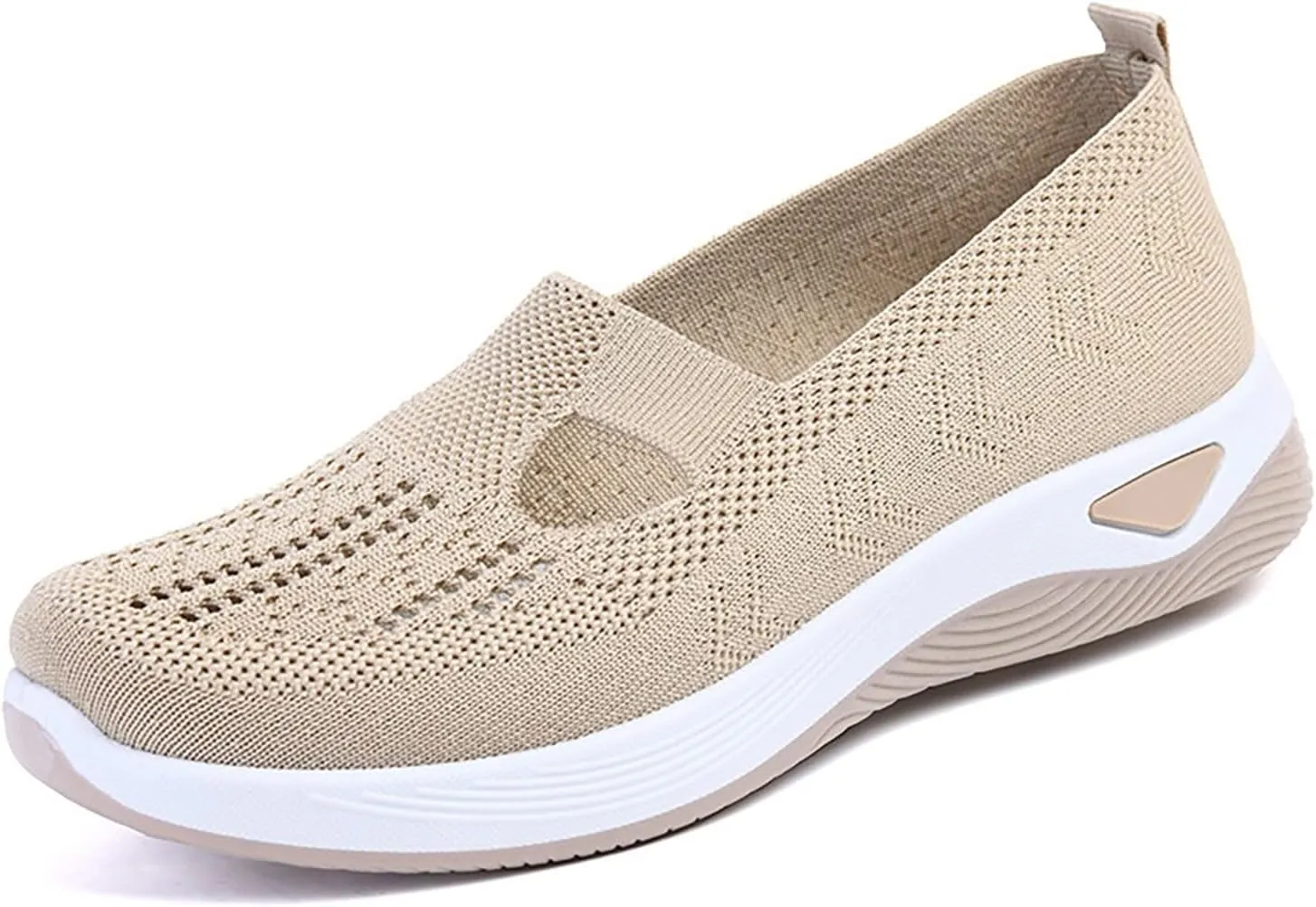 Women's Woven Orthopedic Breathable Soft Shoes Slip On Shoes Women Slip On Women's Casual Shoes Platform Sneakers Brown Tennis Shoe Loafers Casual Slip On