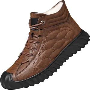 Work Boots for Men Composite Hiking Sneakers Zip Up Fur Lined Women's Safety Toe Shoes Insulated Waterproof Work Shoes Non-Slip Hike Grounded Footwear