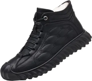 Work Boots for Men Composite Hiking Sneakers Zip Up Fur Lined Women's Safety Toe Shoes Insulated Waterproof Work Shoes Non-Slip Hike Grounded Footwear