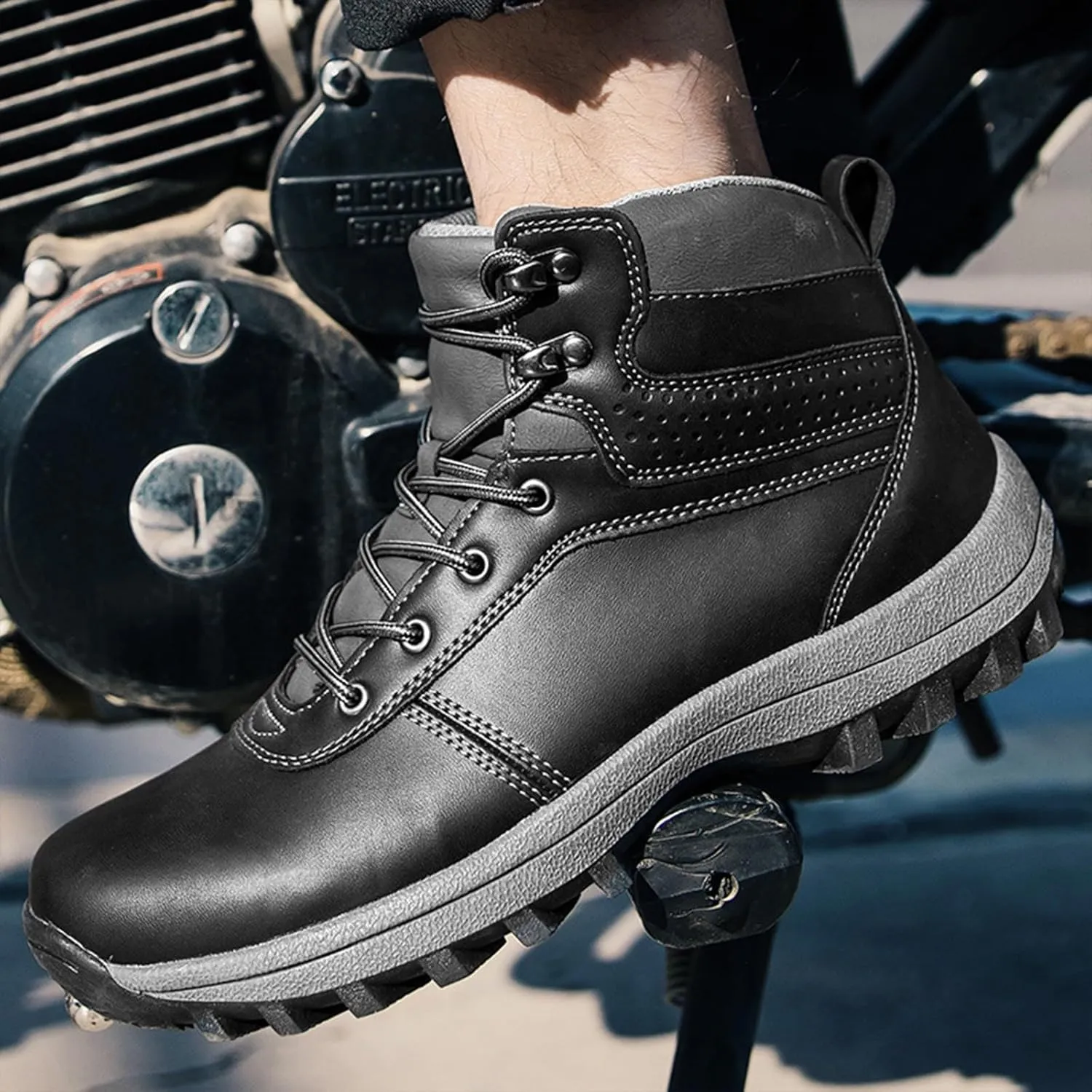 Work Boots for Men Soft Toe Hiking Sneakers Ankle Ladies Womens Working Shoes Wide Width Winter Outdoor Botas Waterproof Non Slip Hike Grounded Footwear