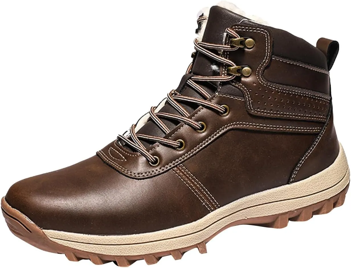Work Boots for Men Soft Toe Hiking Sneakers Ankle Ladies Womens Working Shoes Wide Width Winter Outdoor Botas Waterproof Non Slip Hike Grounded Footwear