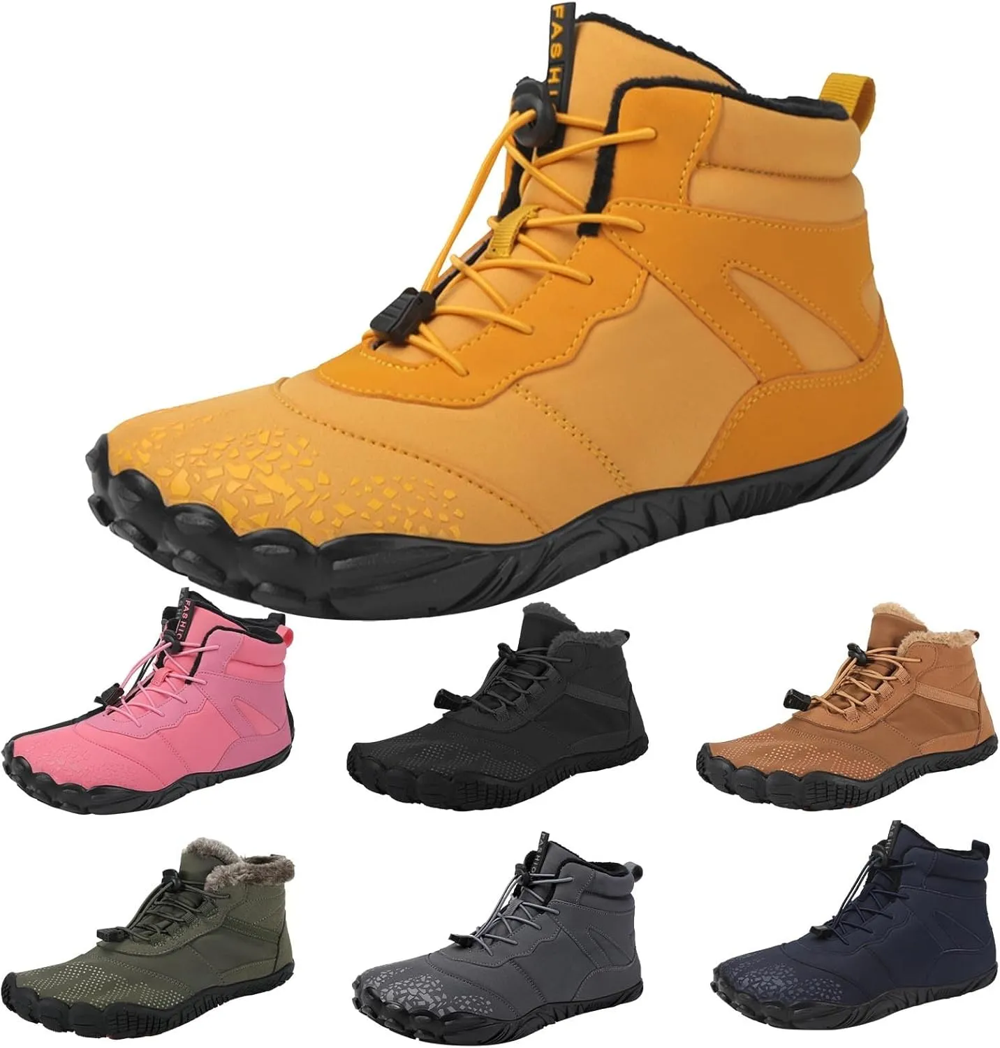 Work Boots for Men Soft Toe Hiking Sneakers Fur Lined Ankle Boot Women Workout Shoes Insulated Waterproof Outdoor Shoes Lightweight Anti Slip Hike Grounded Footwear