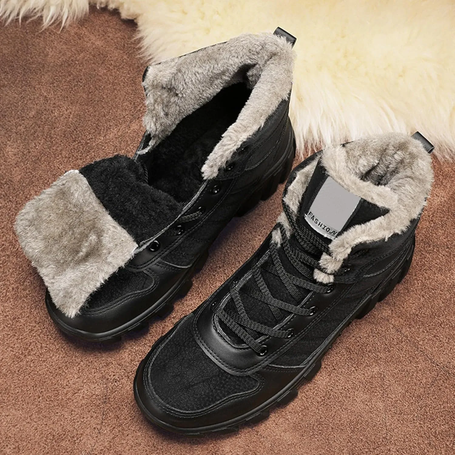 Work Boots for Men Steel Toe Hiking Sneakers Boot with Comfort Women Working Shoes Food Service Waterproof Platform Shoes Work Hike Grounded Footwear