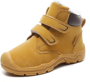 YUKTOPA Kids Winter Outdoor Ankle Hiking Boots Warm Fur Snow Boots Anti Skid Trekking Walking Shoes for Boys Girls